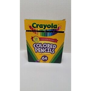 Crayola Colored Pencils 64 Count Box w/ Sharpener Non-Toxic Pre-Owned